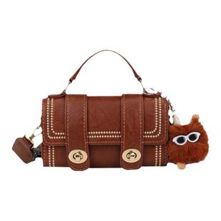 复古风枕头包diy手工编织包包自制材料包高级质感单肩斜挎包解闷