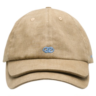 lost in echo2025冬季新款独特个性双层帽檐纯棉刺绣logo棒球帽