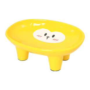 一眯金丝猴大口径陶瓷猫粮碗多猫食盆釉下彩宠物碗宽口大号浅口碗