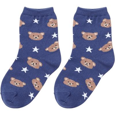 tutuanna宝宝袜童袜可爱小熊撞色