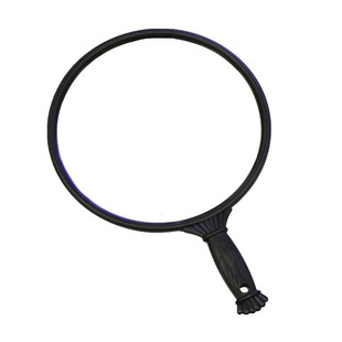 发廊后背镜理发师专用大号手镜专业美发镜子圆形手柄化妆后视镜子