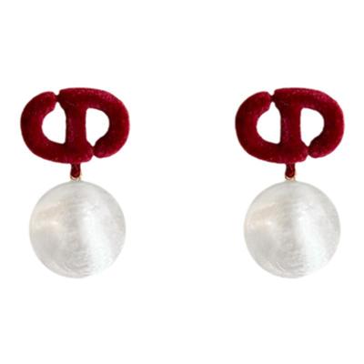 字母CD拉丝球蚊香盘耳夹