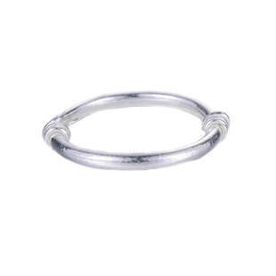 「沈仙娥」足银999纯银素圈戒指迷你手镯开口情侣对戒生日礼物女