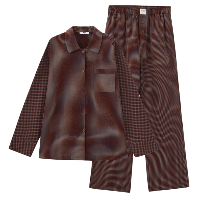 COZ泡泡纱长袖家居服女秋冬新睡衣/家居服套装