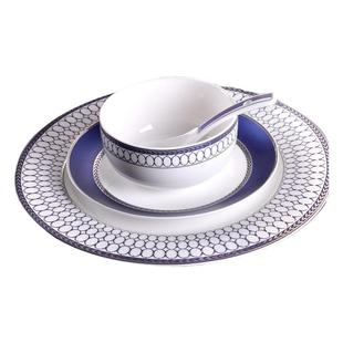 欧式餐具酒店摆台陶瓷餐饮饭店西餐牛扒盘子饭碗碟子汤菜盘装饰盘