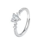 周大生真爱不渝情侣对戒三戒一生纯银一对婚戒指生日礼物送女友