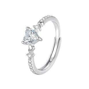 周大生真爱不渝情侣对戒三戒一生纯银一对婚戒指生日礼物送女友