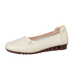 头层牛皮单鞋新款真皮浅口单鞋女牛筋软底妈妈鞋豆豆鞋小皮鞋