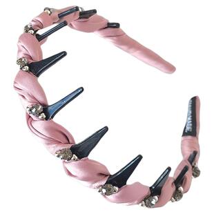 儿童发箍新款高级感带钻缠绕防滑带齿头箍女童气质又百搭外出发卡