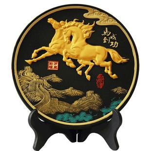 活性炭雕工艺品生肖马到成功办公室摆件客厅书柜电视柜家居装饰品
