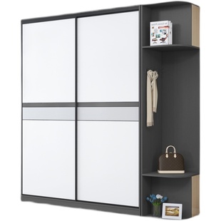 衣柜推拉门定做定制衣柜滑移门现代简约欧式柜门卧室衣橱实木移门