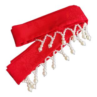 古装汉服丝带红色绑带雪纺彩带cos造型发带侠女造型彩带书生绑带