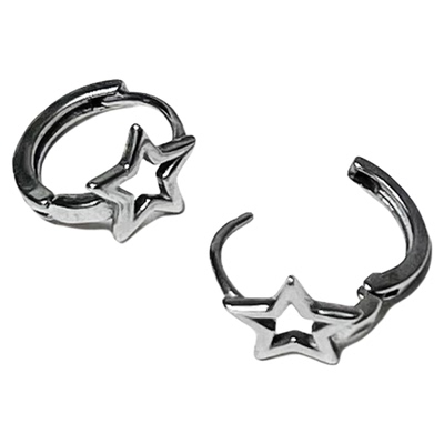 钛钢小星星镂空mini耳环