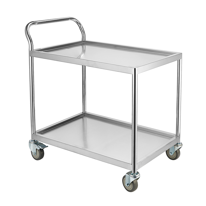 实验室两双层静音工具车多层防静电手推车加厚仪器周转搬运小推车