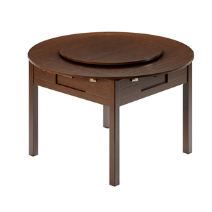 实木麻将机餐桌两用圆桌可折叠多功能麻将桌全自动家用饭桌一体