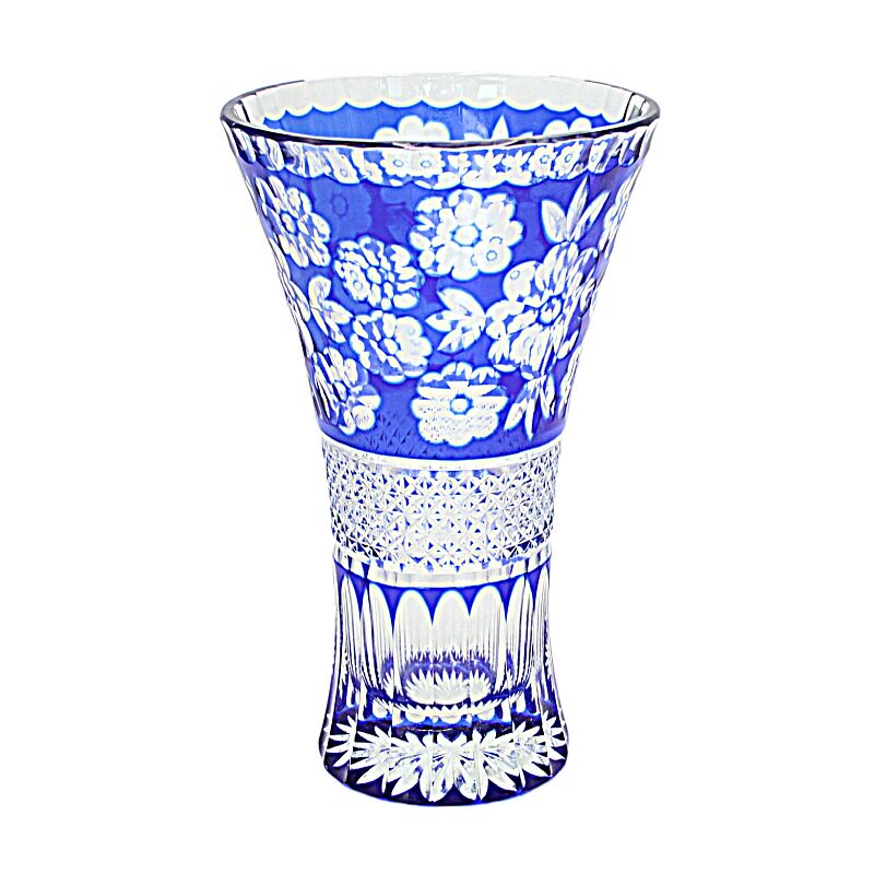 日式水晶手工花瓶家用客厅装饰品