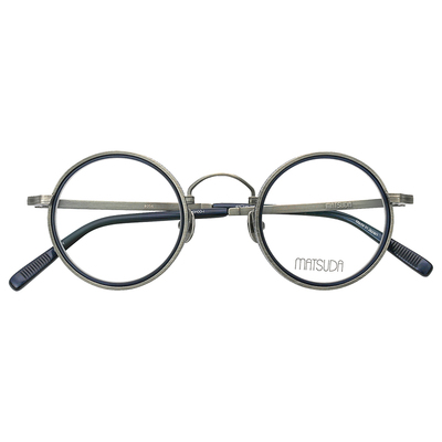 日本MATSUDA/雕花纯钛圆框眼镜框