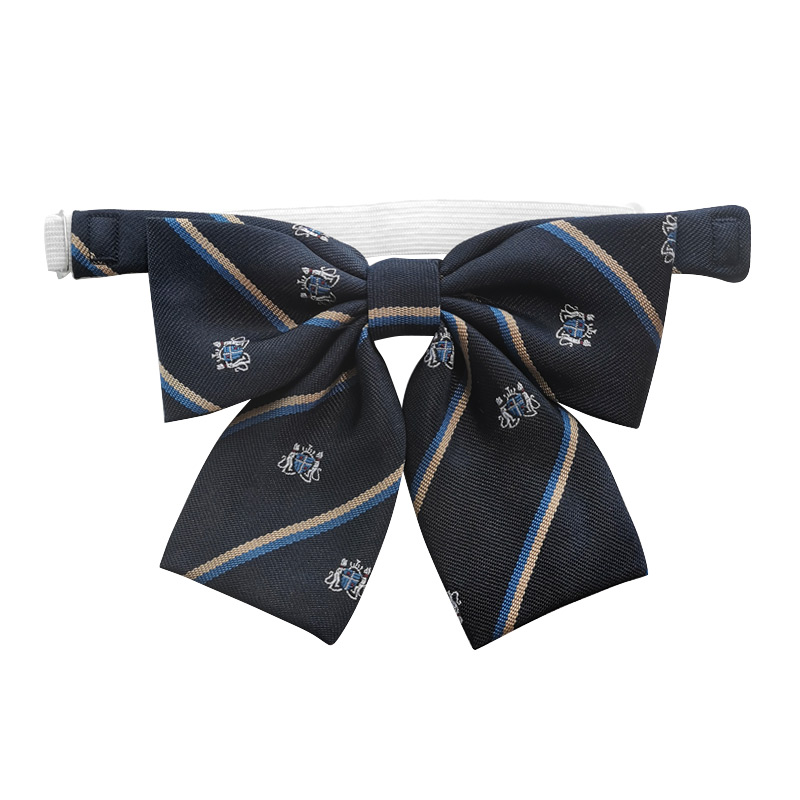 HANECTONE日本JK制服平角领结女盾牌纹章绀色领花蝴蝶结校服配饰