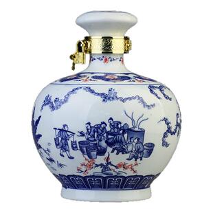 景德镇陶瓷酒瓶青花瓷酒坛1斤2斤3斤5斤10斤装密封酒坛白酒壶酒具