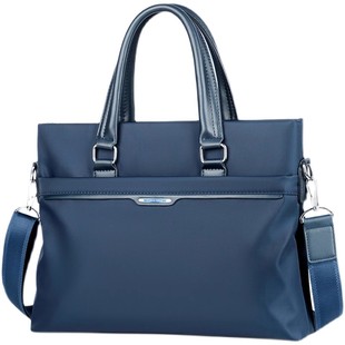 2025新款男士公文包帆布休闲手提包防泼水商务出差文件包定制logo