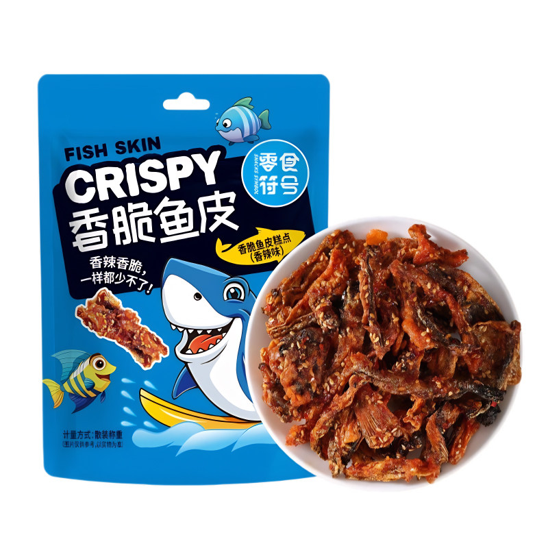 即食蜜汁香辣鳕鱼皮干