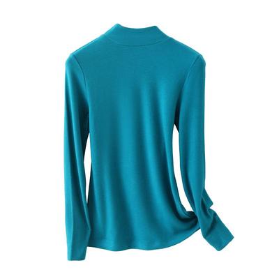 加厚德绒打底衫女秋冬半高领内搭