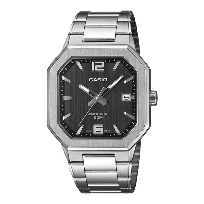 casio卡西欧手表男女官方正品简约金属方形考试手表防水MTP-B195