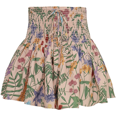 visualmood复古粉褶皱半身裙裤