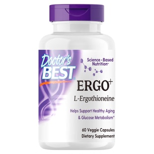 Doctor's Best 多特倍斯光紫瓶原装进口麦角硫因pqq口服胶囊3瓶