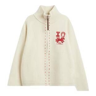 李宁马上有钱毛衣女春季2026新款长袖情侣装马年上衣针织编织衫男