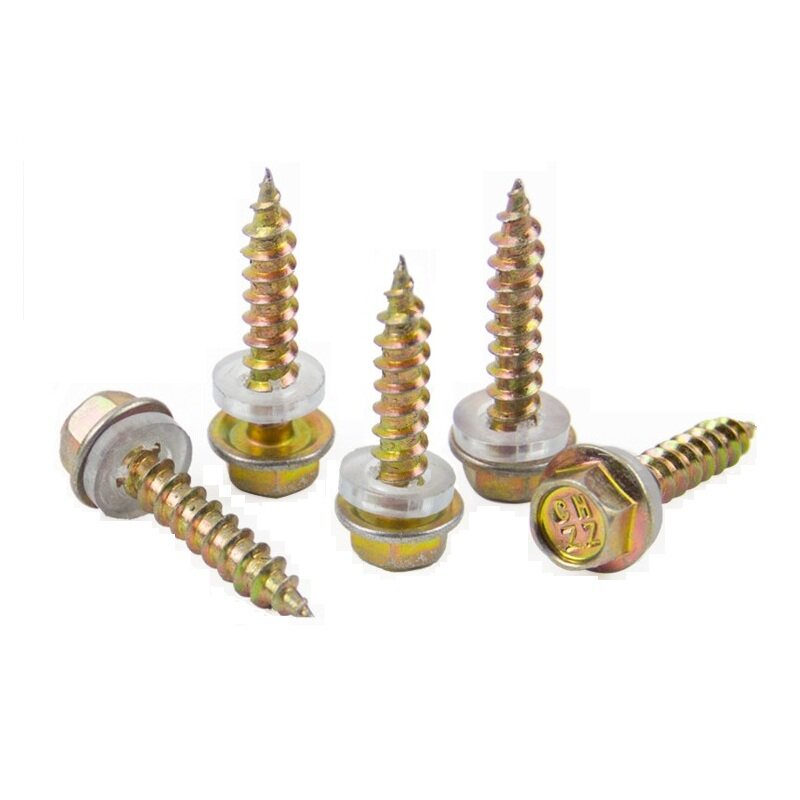 外六角加长自攻螺丝钉尖尾尖头自攻钻尾木螺丝根雕钉自攻螺钉M5M6