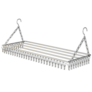 阳台多夹子晾衣架晒鞋架防盗网窗户护栏杆挂架家用凉枕头置物架子