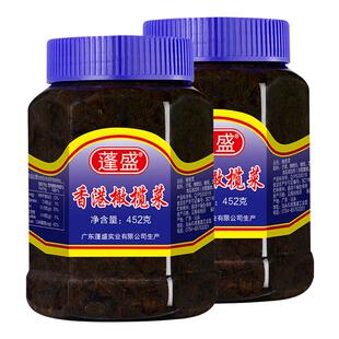 蓬盛香港橄榄菜大瓶452g*2瓶装包邮 正宗潮汕特产下饭菜白粥咸菜T