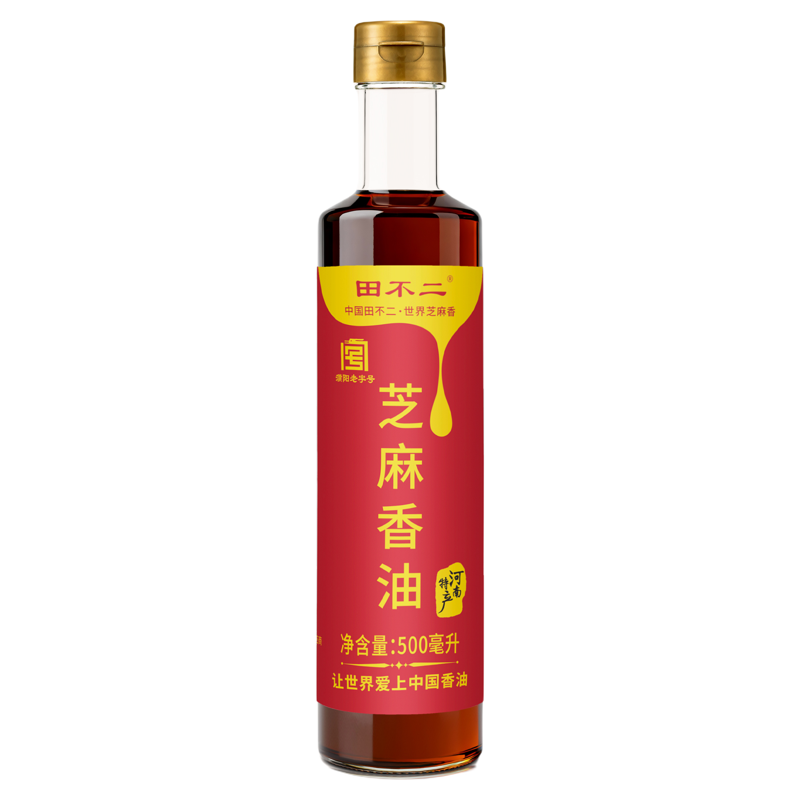 田不二芝麻香油500ml河南特产