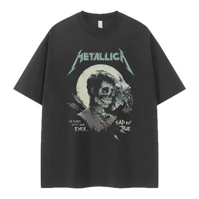 Metallica乐队复古街头短袖T恤