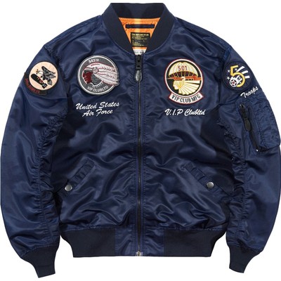 ma1飞行员夹克刺绣徽章复古外套