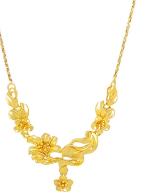 气质轻奢花朵项链送女生