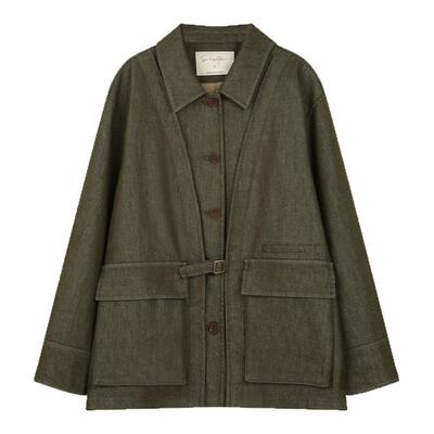 solighter法式假两件工装外套