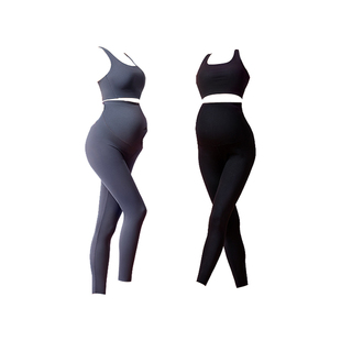 物苑孕妇鲨鱼皮打底裤子秋冬季怀孕期加厚加绒保暖外穿新款长裤女