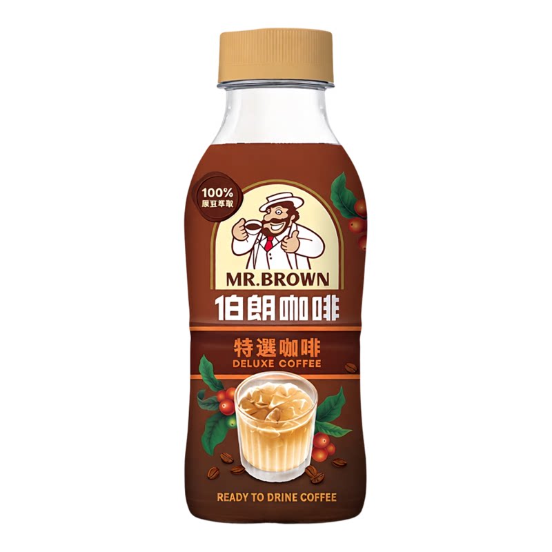 Mr. Brown Coffee 伯朗先生优质特选咖啡330mlx4瓶精选咖啡豆浓香