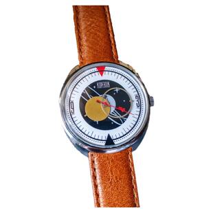 苏联手表库存老表哥白尼天体运动机械机芯皮带夜光复古收藏双表带