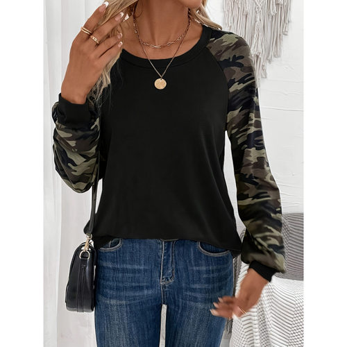F 68638 Plus Size Leopard Long Sleeve Tops 大码豹纹长袖上衣