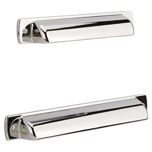 复古贝壳拉手亮银色高品质电镀家具衣柜门抽屉橱柜门把手轻奢高级