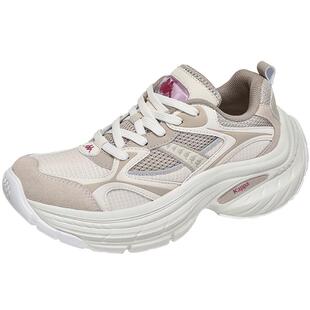 Kappa女鞋老爹鞋女款2025新款春季厚底增高小白鞋休闲运动鞋子女