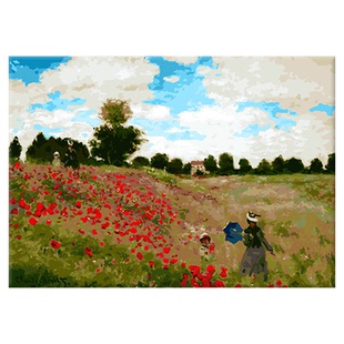 数字油画diy填色手工填充丙烯装饰人物中国风春闺倦读图画画油彩