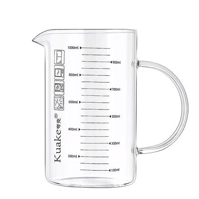 耐高温牛奶杯精准刻度玻璃量杯