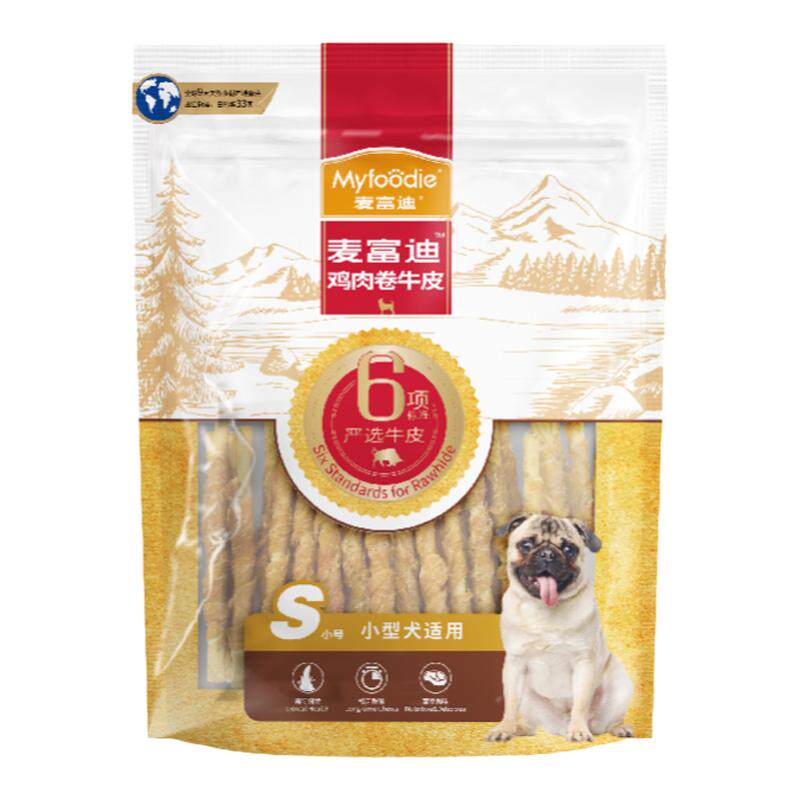 麦富迪狗零食磨牙棒鸡肉干牛皮卷