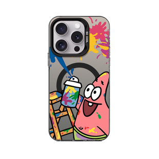 【Magsafe磁吸】适用于喷涂派大星苹果17promax手机壳小米14彩银磁吸iphone15保护套13pro高级12潮牌1116plus