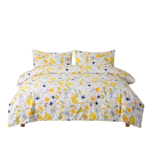 CastleGarden精梳斜纹纯棉被套床单四件套床品套件 半夏生 草·花