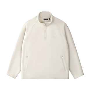 FILA FUSION斐乐潮牌针织长袖上衣男2025冬季新款宽松摇粒绒卫衣